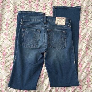 True religion Becca Women's Boot Cut Jeans in Dark Blue Denim